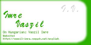 imre vaszil business card